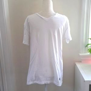 Men's Classic Preppy Polo Ralph Lauren White Logo Slim.Fit V-neck Shirt …